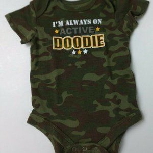 MILITARY Onesie ACTIVE DOODIE size 0-3m Camo